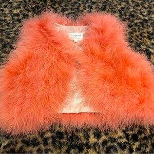Charabia France Luxury Designer Girls Faux Fur Vest